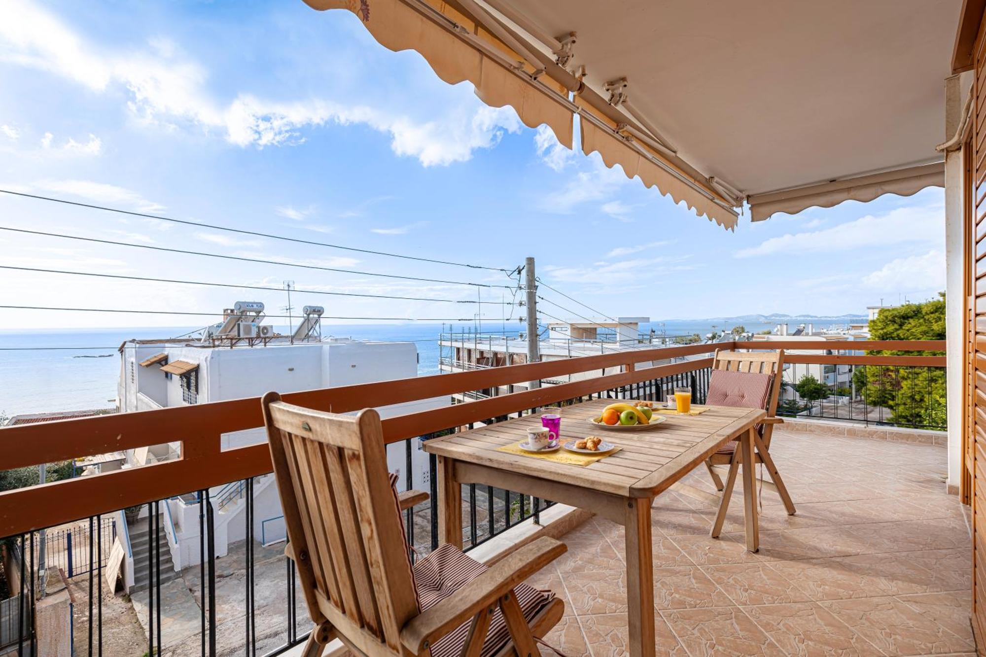 Sea View Apartment 100M From The Beach Saronida Exterior photo