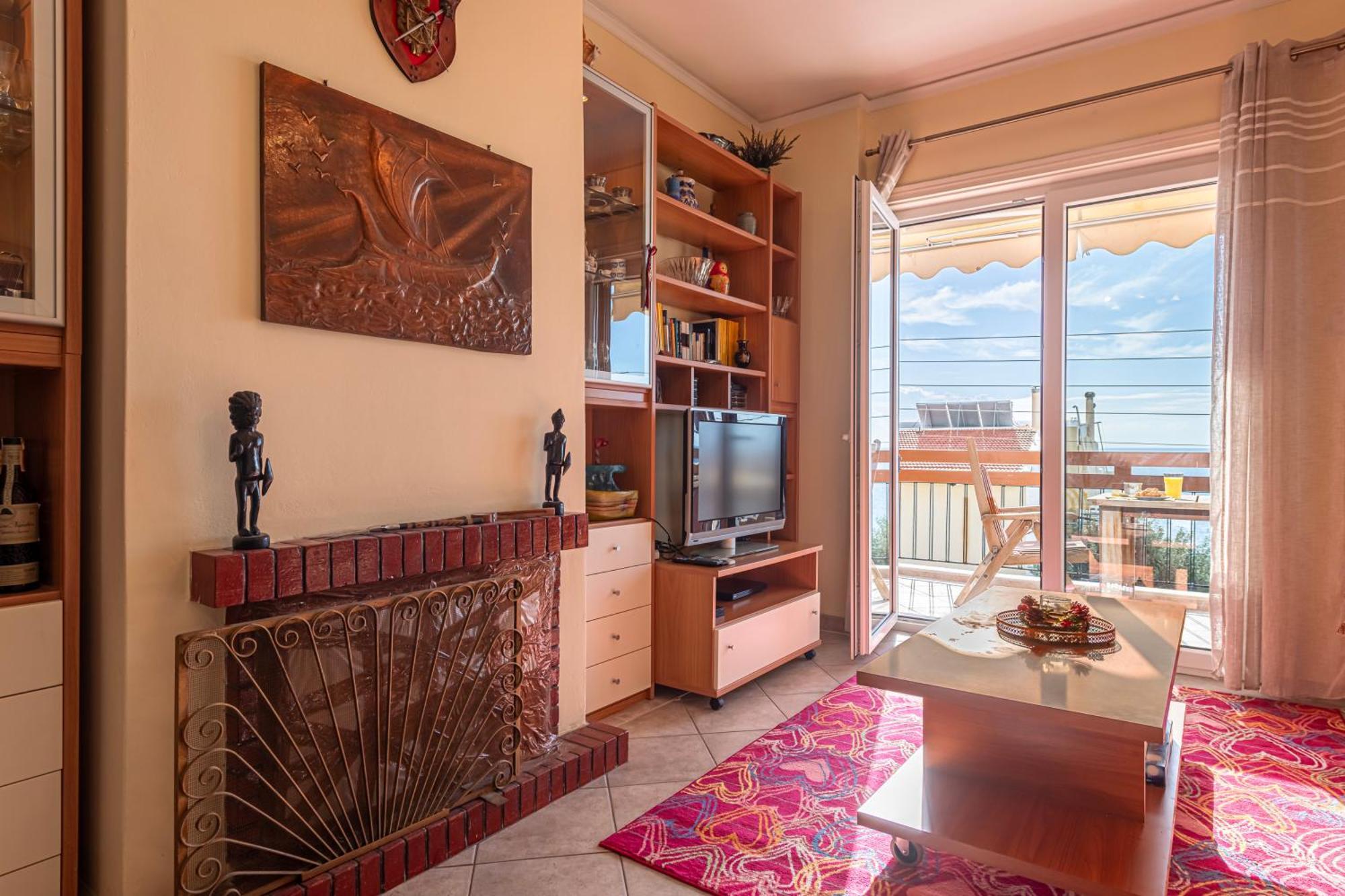 Sea View Apartment 100M From The Beach Saronida Exterior photo